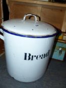 AN ENAMEL BREAD BIN,ETC.