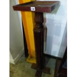 A MAHOGANY PEDESTAL.