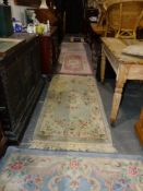 SIX VARIOUS CHINESE RUGS.