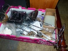 A QTY OF CHROME BATHROOM FITTINGS, NEW.