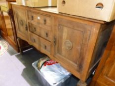 AN OAK SIDEBOARD.