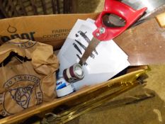 VARIOUS WOOD SAWS TOGETHER WITH PAINT TO CREATE ORNAMENTAL SIGNS.