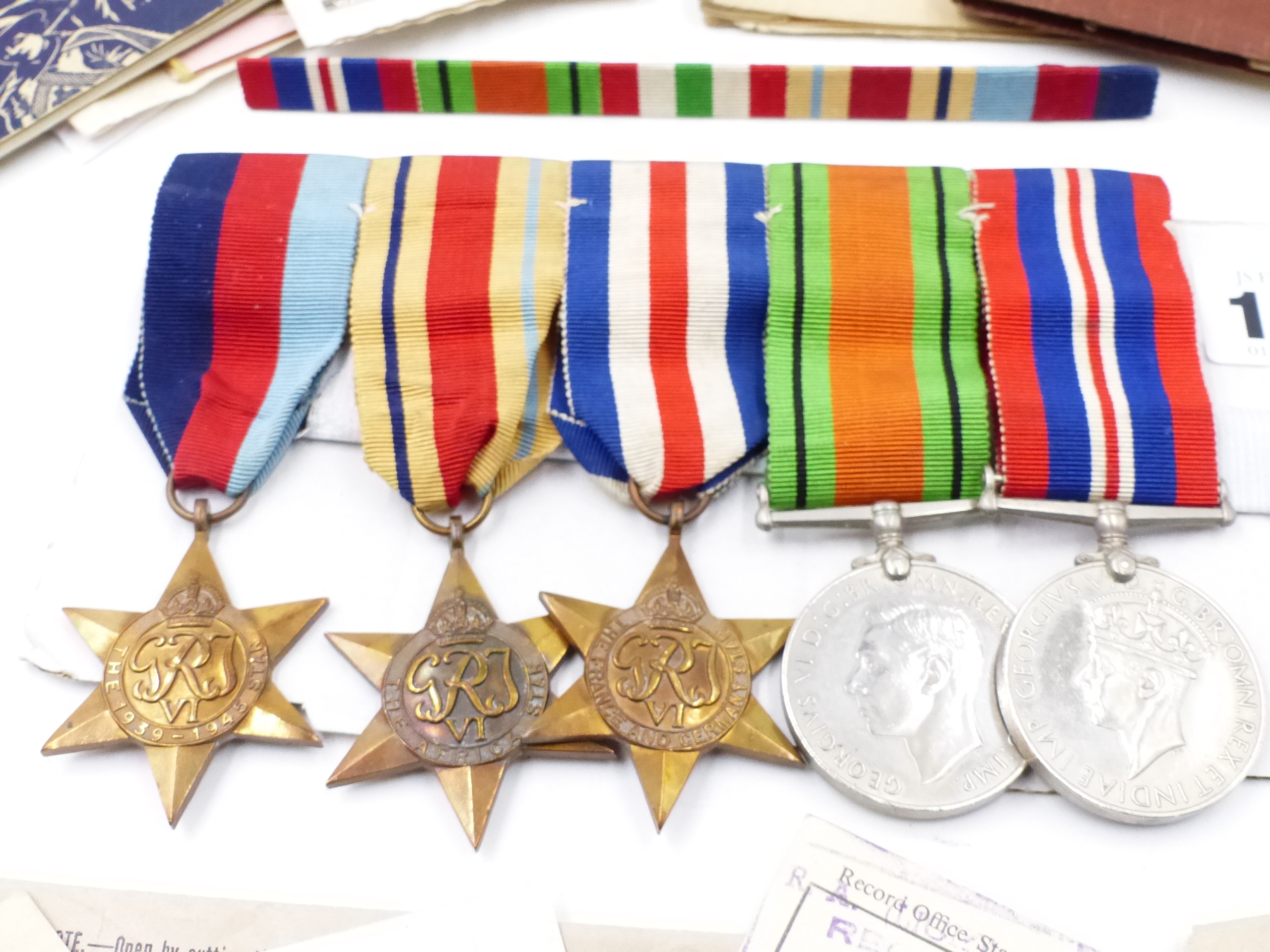 A GROUP OF FIVE WWII MEDALS AND RELATED EPHEMERA TO 1609117 FRED ALCOCK. - Image 5 of 12
