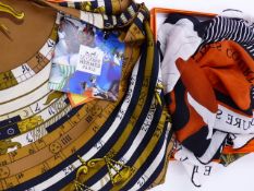 THREE HERMES SCARVES.