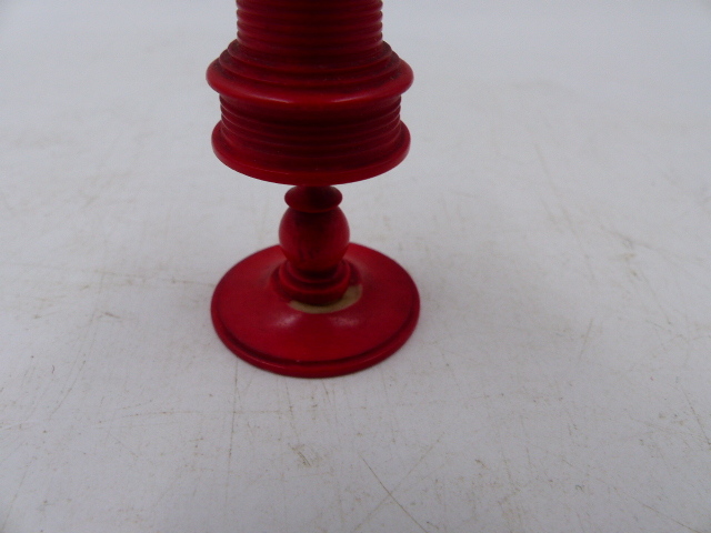 THREE ANTIQUE CARVED AND STAINED IVORY AND BONE BOARD GAME PIECES, TWO CHESS SETS AND A SET OF - Image 39 of 86