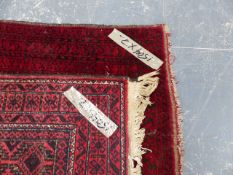 TWO AFGHAN RUGS. 165x86 AND 153x112cms.