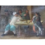 OLD MASTER SCHOOL. A PAIR OF FLEMISH TAVERN SCENES, OIL ON PANEL. 12 x 15cms. (2)