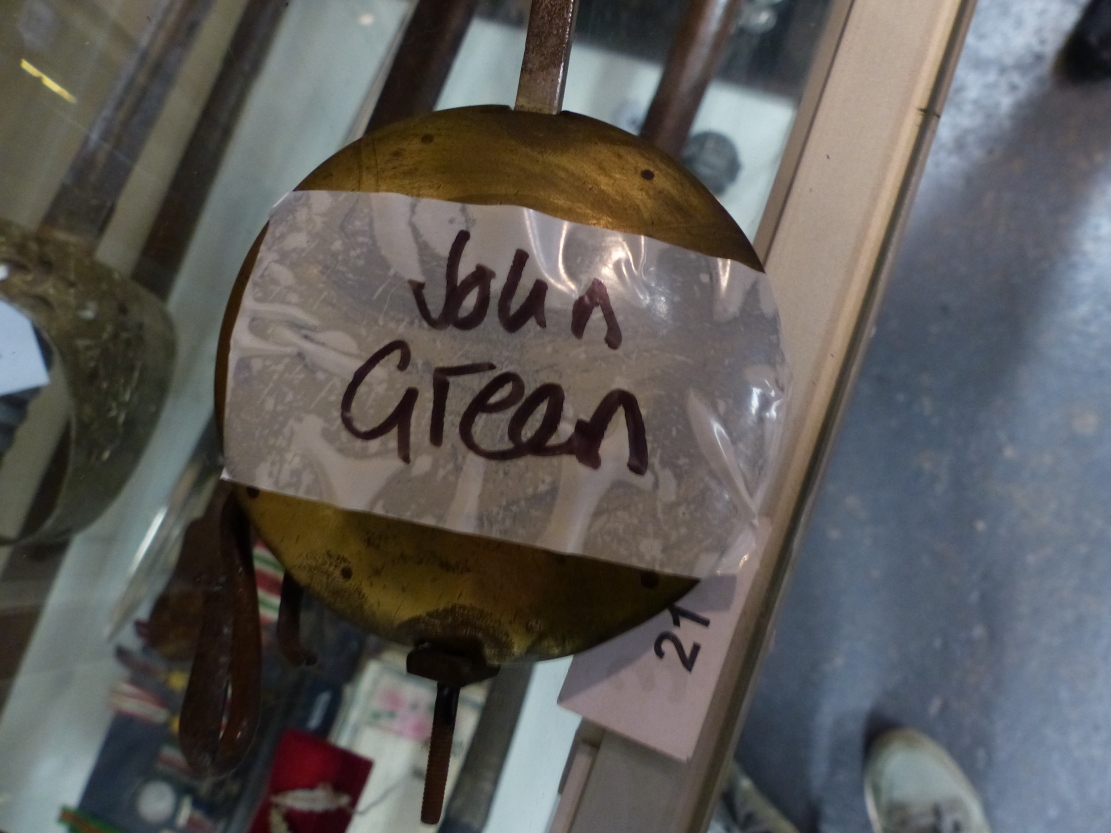 AN EARLY LANTERN CLOCK IN BRASS FRAME CASE. 6.5" DIAL SIGNED JOHN GREEN FECIT, LONDON MOUNTED ON - Image 40 of 40