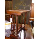 AN EDWARDIAN MAHOGANY AND INLAID QUARTETTO NEST OF TABLES.