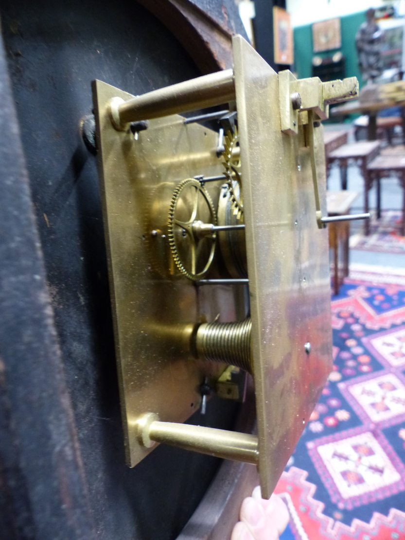 AN EARLY 19th.C.MAHOGANY CASED ROUND DIAL WALL CLOCK WITH SINGLE FUSEE MOVEMENT, THE DIAL SIGNED - Image 24 of 29