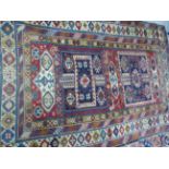 AN ANTIQUE CAUCASIAN SHIRIVAN RUG. 204 x 140cms.