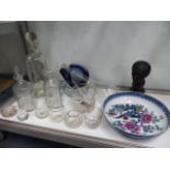 A QUANTITY OF VARIOUS 19th.C.AND OTHER GLASSWARE.