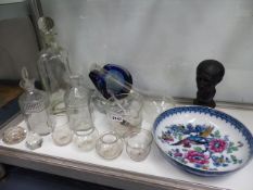 A QUANTITY OF VARIOUS 19th.C.AND OTHER GLASSWARE.