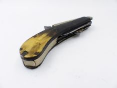 A RARE UNWIN AND RODGERS PERCUSSION POCKET PISTOL/FOLDING KNIFE COMBINATION WITH TWO BLADES AND