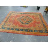 AN ANTIQUE TURKISH USHAK CARPET. 307x240cms.