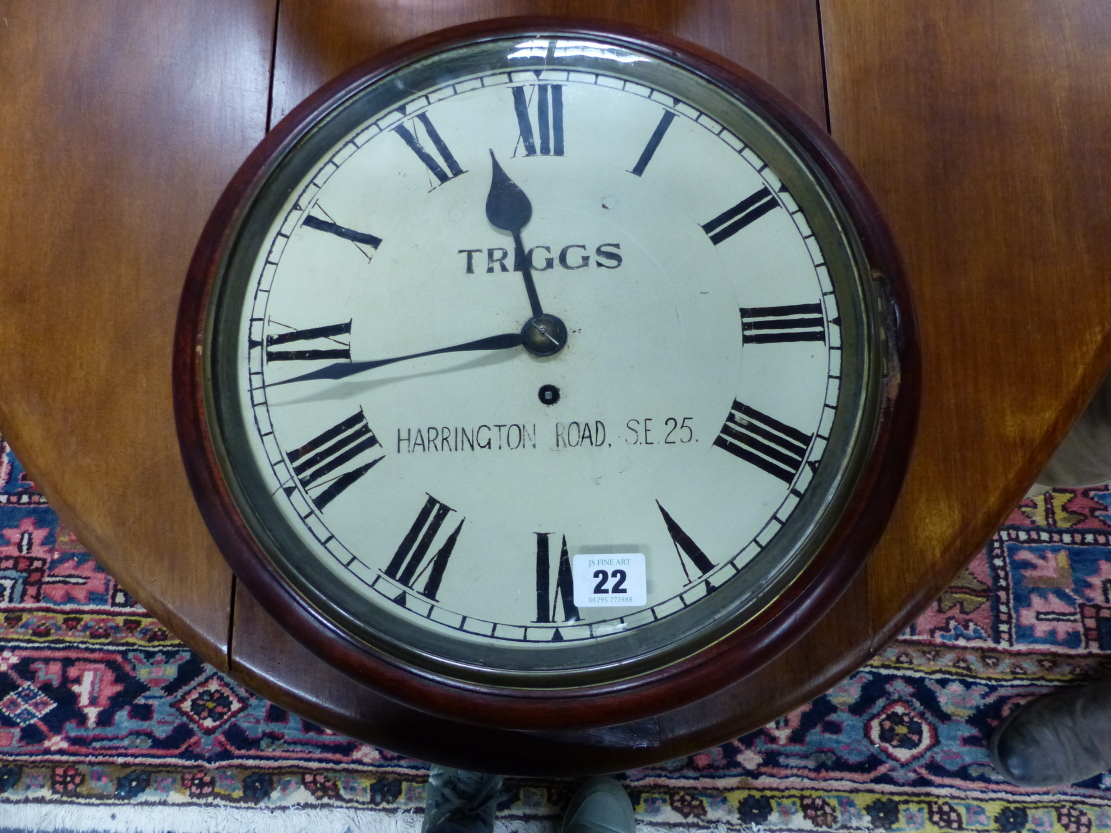 AN EARLY 19th.C.MAHOGANY CASED ROUND DIAL WALL CLOCK WITH SINGLE FUSEE MOVEMENT, THE DIAL SIGNED - Image 2 of 29