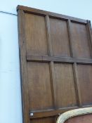 A LARGE VICTORIAN OAK SECTION OF PANELLING. W.308 x H.136cms. APPROX.