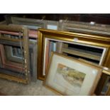 A COLLECTION OF ANTIQUE AND LATER PICTURE FRAMES,ETC.