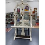 A LARGE VICTORIAN PAINTED GOTHIC REVIVAL HALLSTAND. W.126cms.