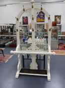 A LARGE VICTORIAN PAINTED GOTHIC REVIVAL HALLSTAND. W.126cms.