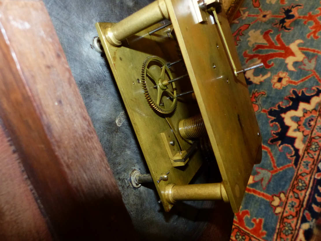 A 19th.C.MAHOGANY CASED DIAL WALL CLOCK WITH PAINTED 12" DIAL SIGNED SAVORY & SONS, CORNHILL, - Image 8 of 27