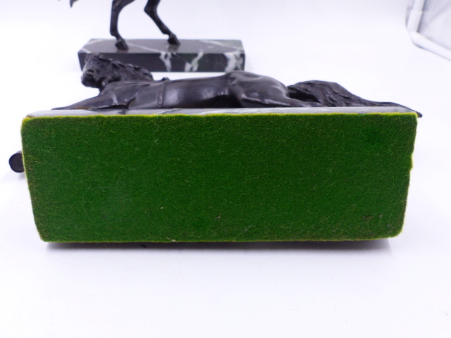 TWO ITALIAN GRAND TOUR BRONZE FIGURES OF PRANCING HORSES ON LATER MARBLE BASES. OVERALL H.24cms - Bild 16 aus 31