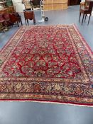 A PERSIAN SAROUK LARGE CARPET. 480x316cms.