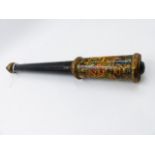 A RARE GEORGIAN TRUNCHEON HAND PAINTED WITH ROYAL ARMS AND G. III R.