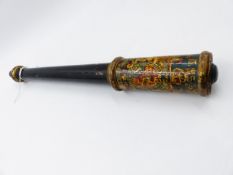 A RARE GEORGIAN TRUNCHEON HAND PAINTED WITH ROYAL ARMS AND G. III R.