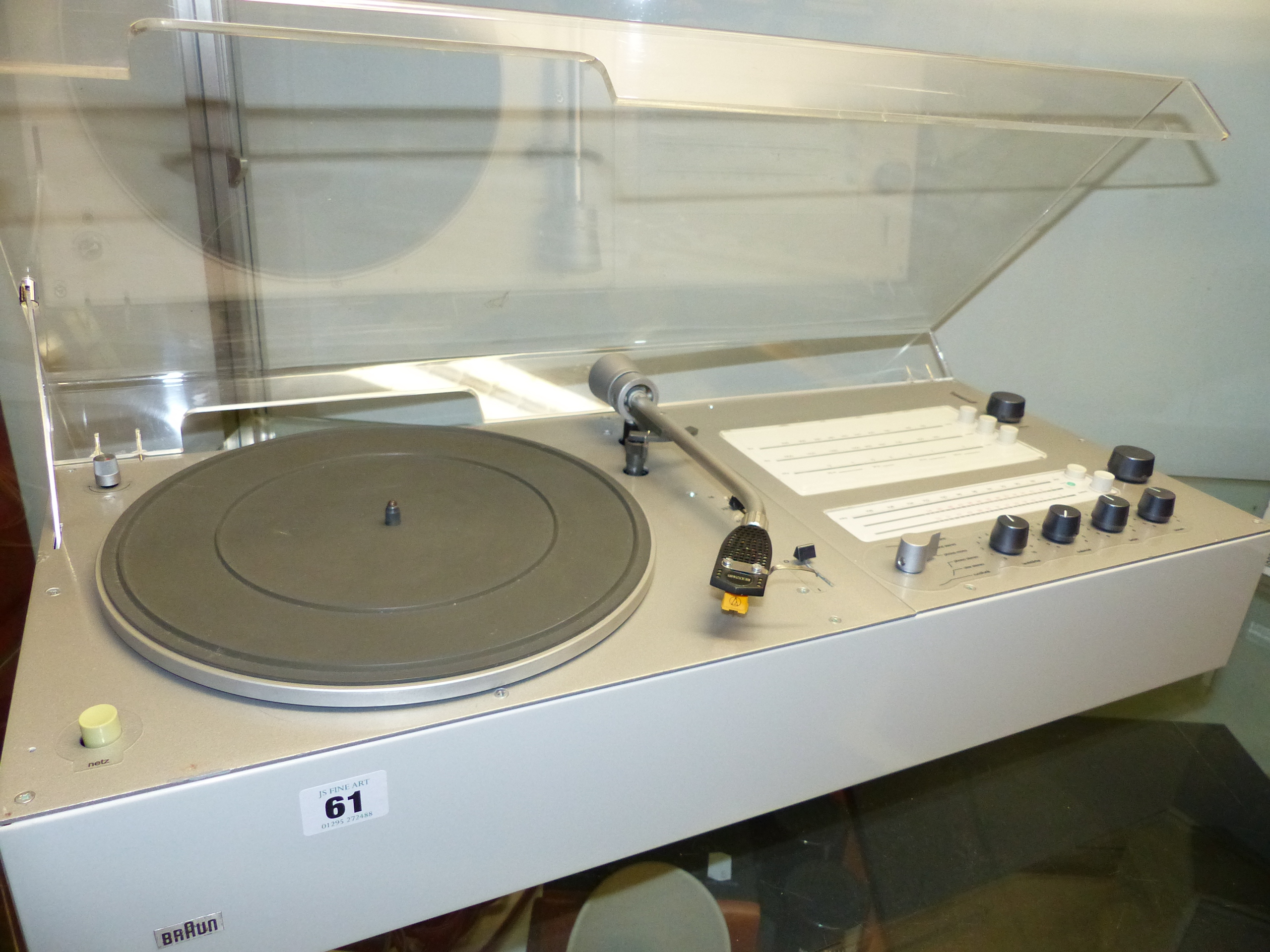 A RARE BRAUN AUDIO TC45 PHONO SUPER STEREO SYSTEM DESIGNED BY DIETER RAMS c.1965 FITTED WITH SME