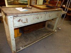 A 19th.C.PINE COUNTRY KITCHEN POTBOARD DRESSER. W.164 x H.95cms.