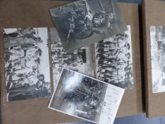 A VINTAGE PHOTOGRAPH ALBUM WITH MILITARY RELATED IMAGES.