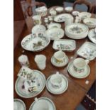 A COLLECTION OF PORTHMEIRION BOTANIC GARDEN DINNERWARE TO INCLUDE SERVING DISHES, PLATES, CUPS AND