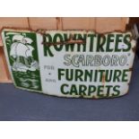 A ROWNTREES ENAMEL SIGN. 124 x 69cms.
