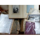 TWO PHOTO ALBUMS, POSTCARDS, EPHEMERA,ETC.