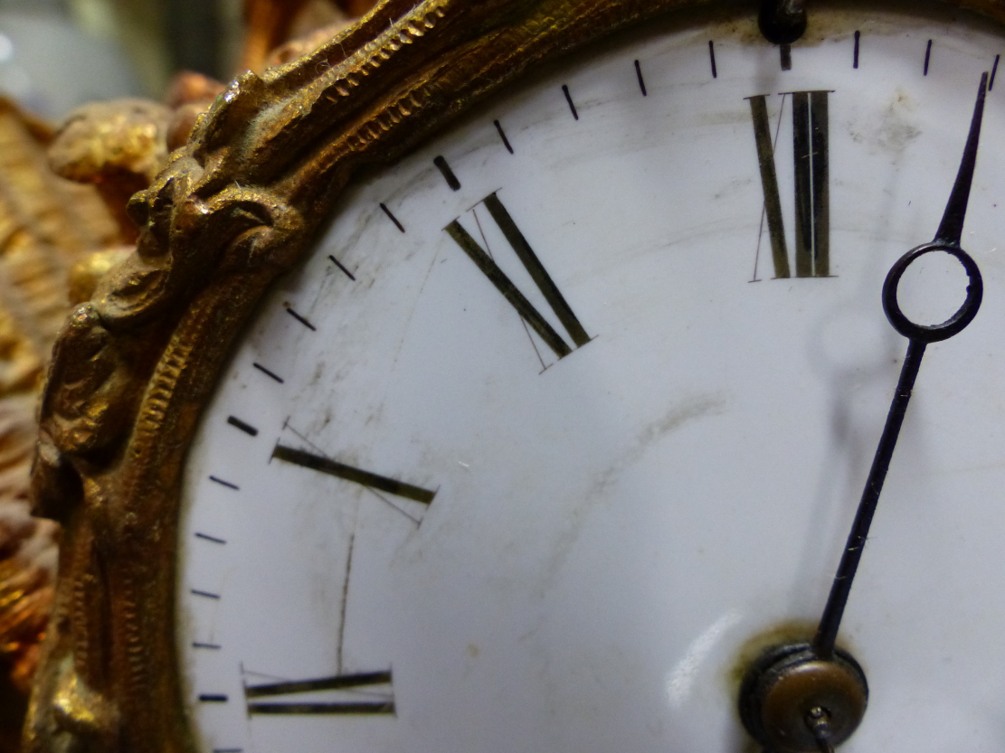 A 19th.C.GILT BRONZE MANTLE CLOCK, THE TWO TRAIN BELL STRIKE MOVEMENT WITH ENAMEL DIAL HOUSED WITHIN - Image 41 of 42