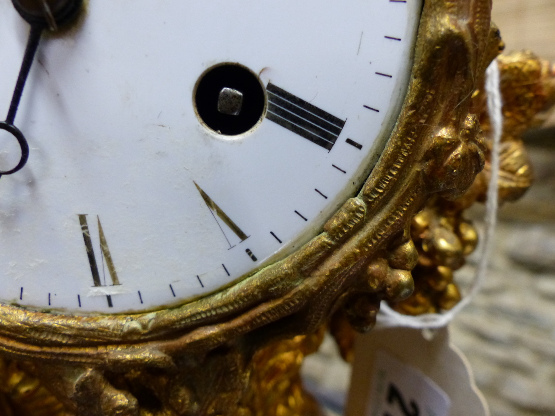 A 19th.C.GILT BRONZE MANTLE CLOCK, THE TWO TRAIN BELL STRIKE MOVEMENT WITH ENAMEL DIAL HOUSED WITHIN - Image 40 of 42