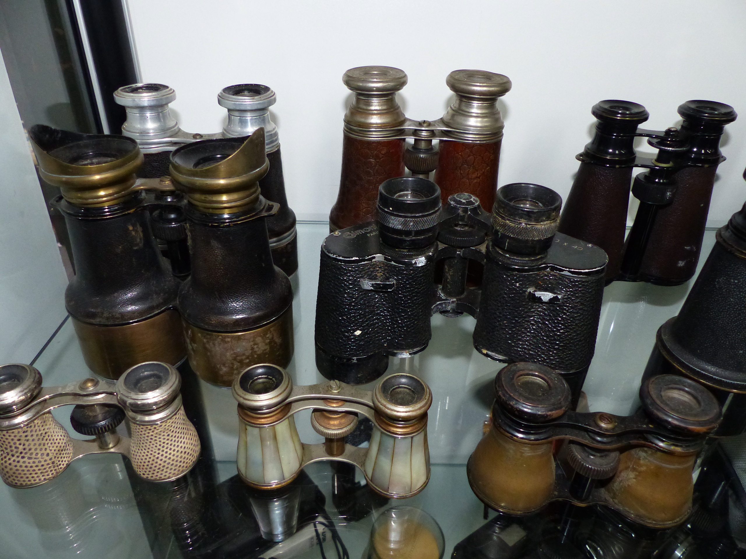 A COLLECTION OF TWELVE PAIRS OF BINOCULARS, FIELD GLASSES AND OPERA GLASSES. (12) - Image 2 of 2