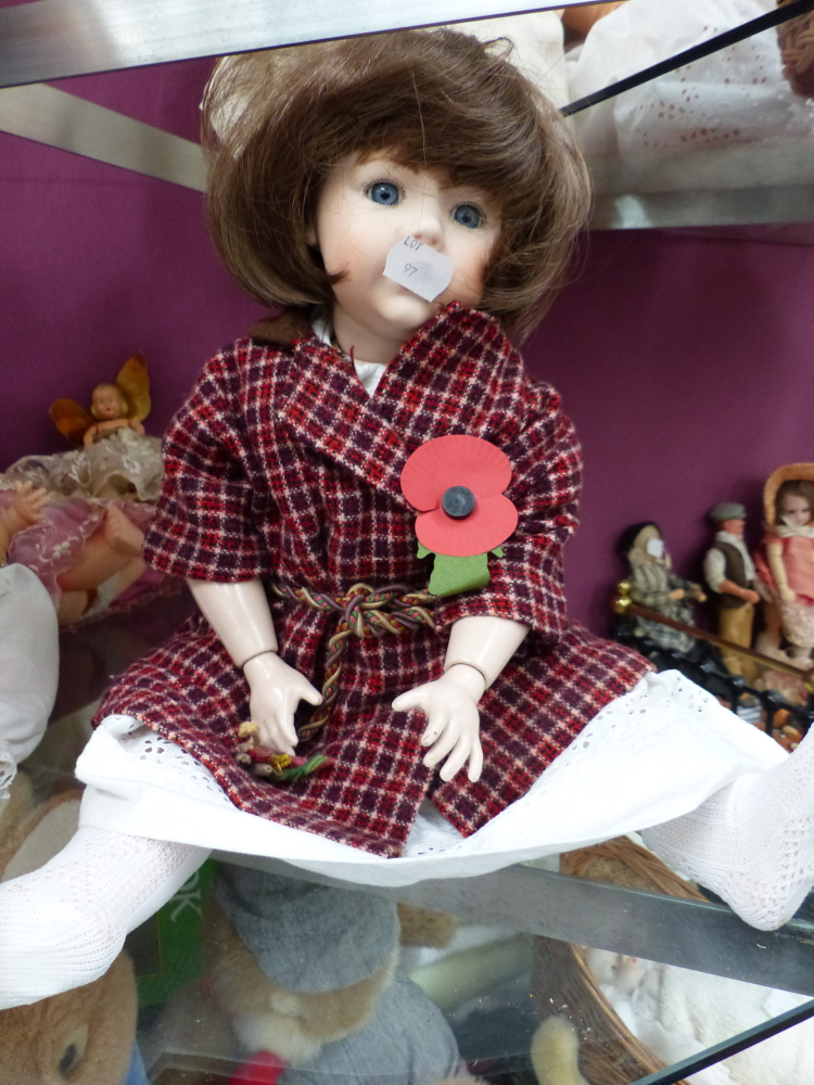 A COLLECTION OF VARIOUS DOLLS, TEDDY BEAR'S CLOTHING, A DOLL'S BED AND OTHER TOYS. (QTY) - Image 8 of 173