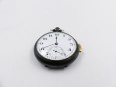 A GUN METAL STAINLESS STEEL QUARTER REPEATER POCKET WATCH. STAMPED INSIDE OF CASE NUMBERS 111651.