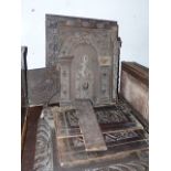 A GROUP OF 18th AND 19th.C. CARVED OAK PANELLING SECTIONS TOGETHER WITH VARIOUS OTHER CARVED