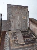 A GROUP OF 18th AND 19th.C. CARVED OAK PANELLING SECTIONS TOGETHER WITH VARIOUS OTHER CARVED