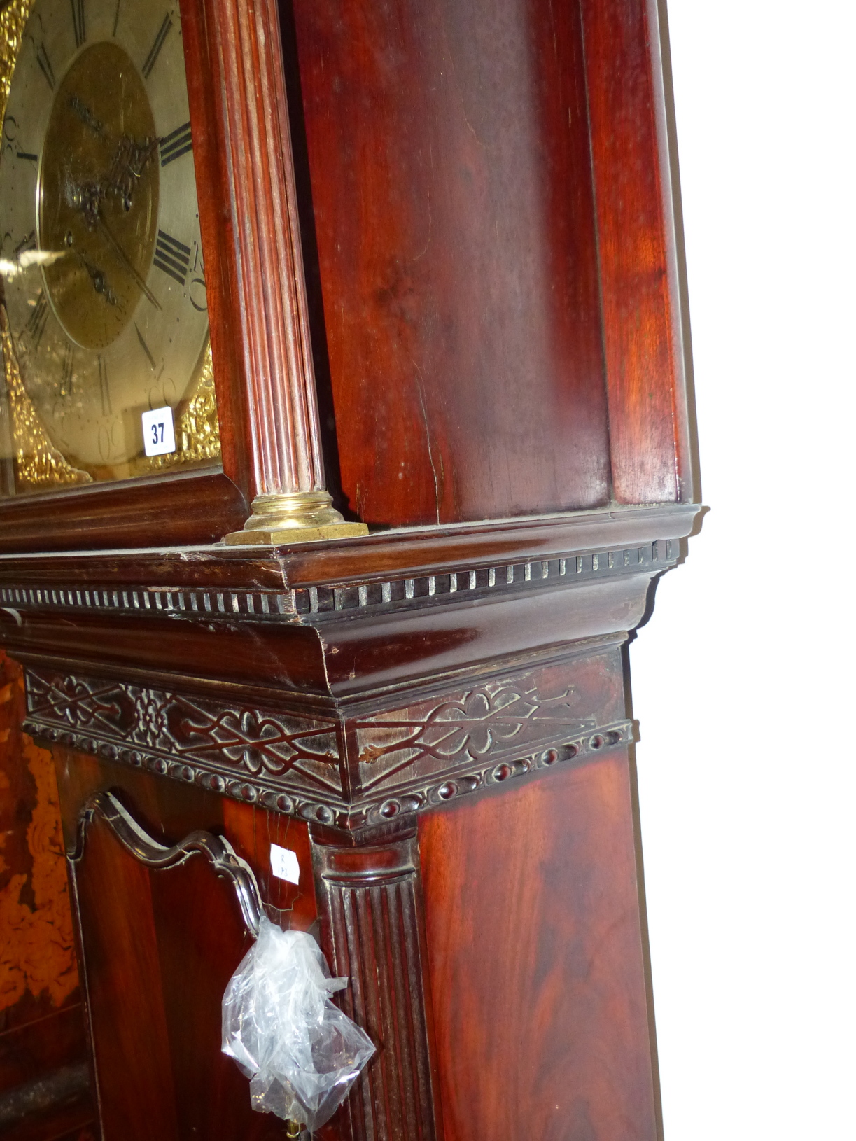 A GOOD 19th.C. MAHOGANY CASED 8 DAY LONG CASE CLOCK WITH 13" ARCH BRASS DIAL, SUBSIDIARY MOON PHASE, - Image 26 of 46