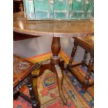 A LATE GEORGIAN COUNTRY OAK TILT TOP TRIPOD TABLE. APPROX D.86cms.