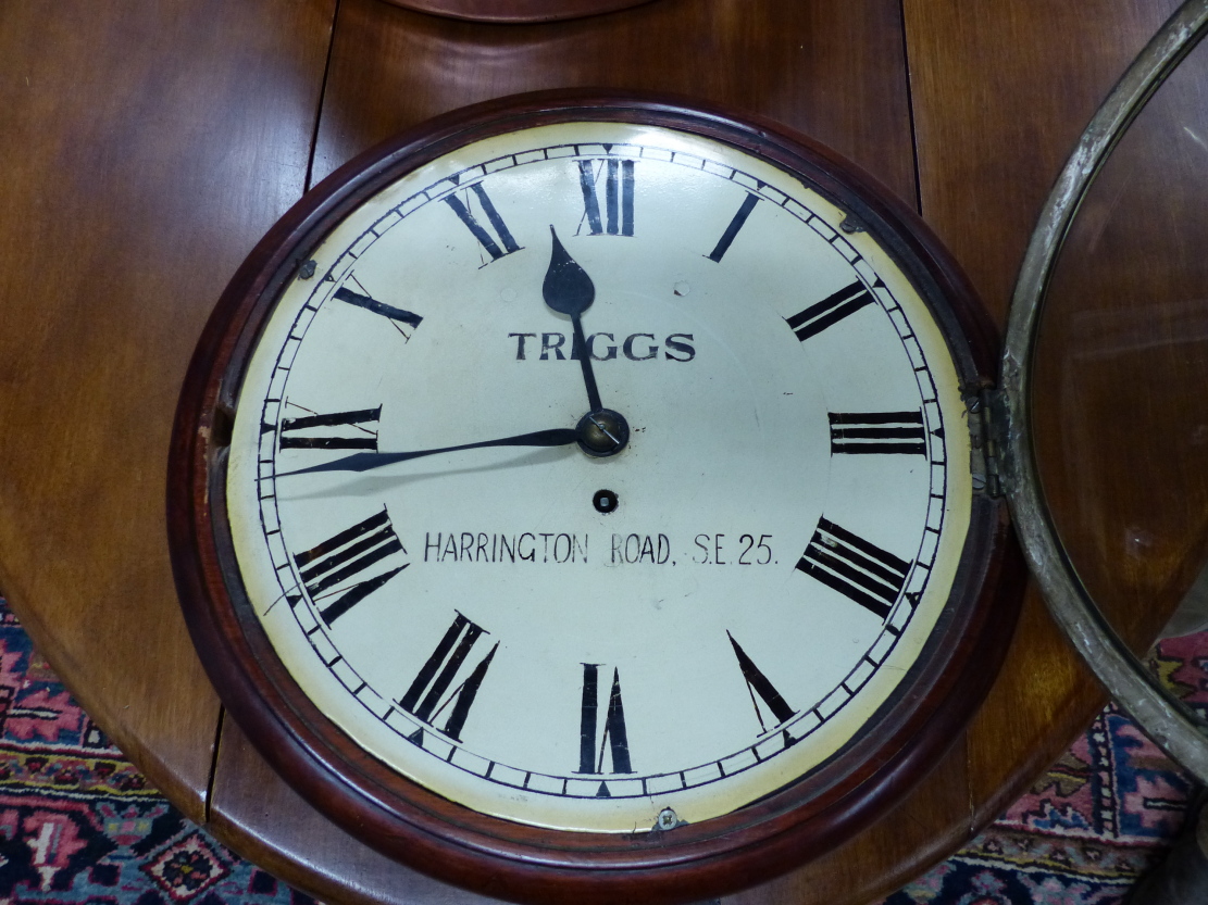 AN EARLY 19th.C.MAHOGANY CASED ROUND DIAL WALL CLOCK WITH SINGLE FUSEE MOVEMENT, THE DIAL SIGNED - Image 3 of 29