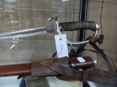 A ROYAL ARTILLERY DRESS SWORD BY WILKINSON (THE BLADE RE-EDGED) COMPLETE WITH SCABBARD TOGETHER WITH