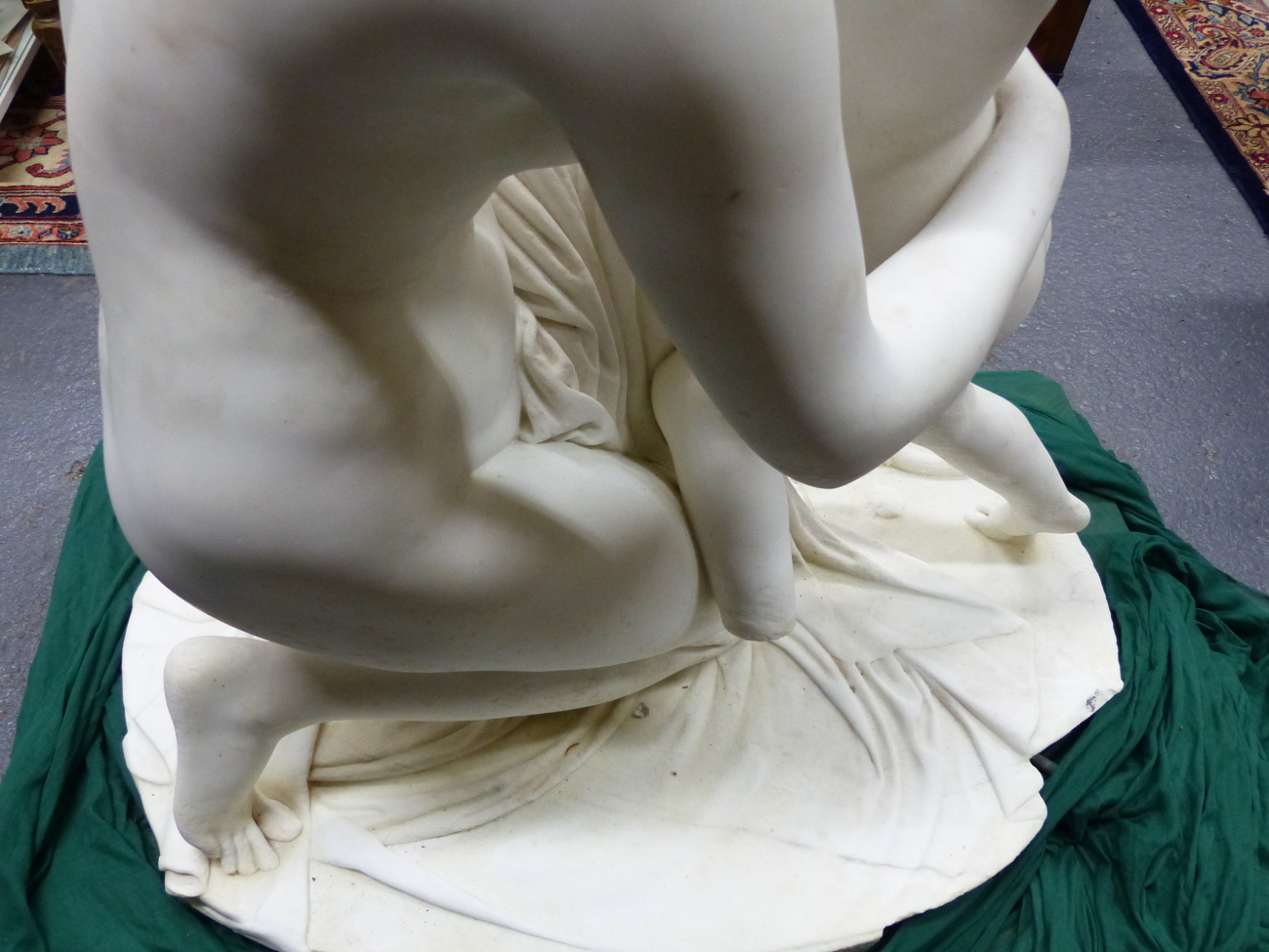 JOHAN NIKLAS BYSTROM. (swedish) (1783-1848) CUPID AND VENUS, SIGNED AND LOCATED ROMA. CARVED MARBLE. - Bild 17 aus 23