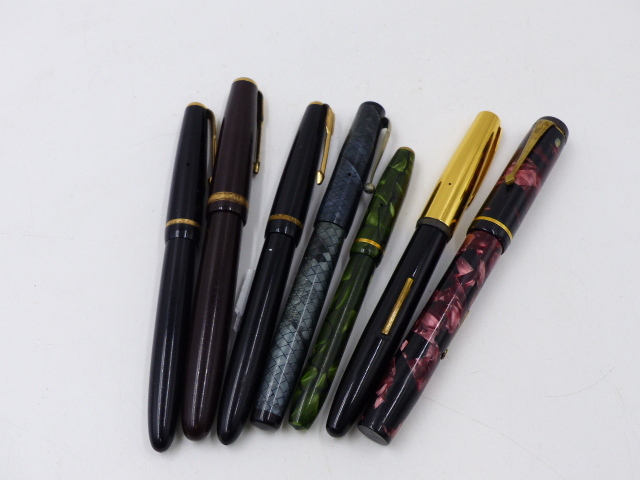 VARIOUS FOUNTAIN PENS. (7)