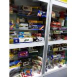 A LARGE COLLECTION OF CORGI, MATCHBOX AND OTHER DIE CAST VEHICLES, ALL BOXED TO INCLUDE MANY LIMITED