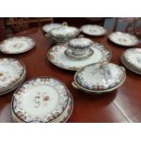 A VICTORIAN OUDE PATTERN PART DINNER SERVICE TO INCLUDE COVERED SERVING DISHES, MEAT PLATE,ETC.